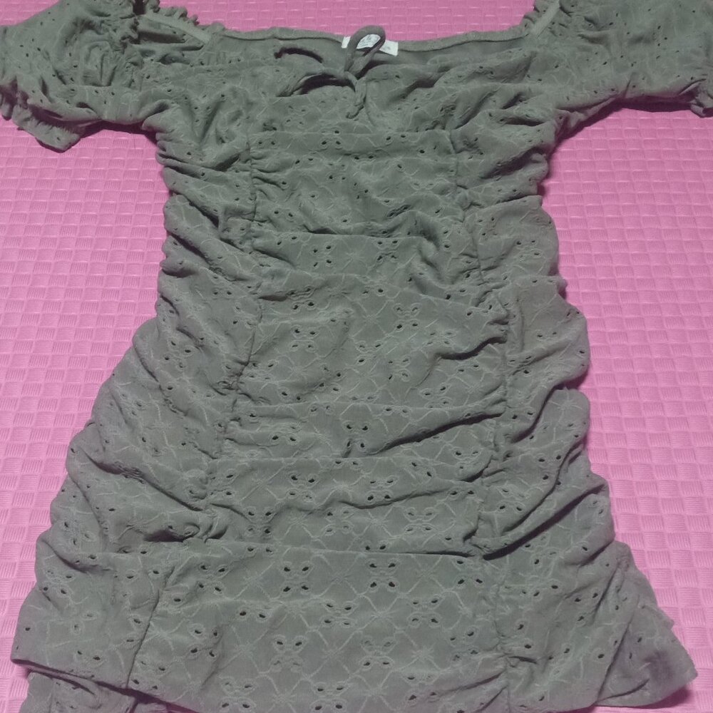 Tight Green Ruched Dress